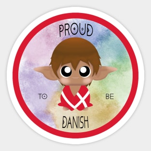 Proud to be Danish (Sleepy Forest Creatures) Sticker